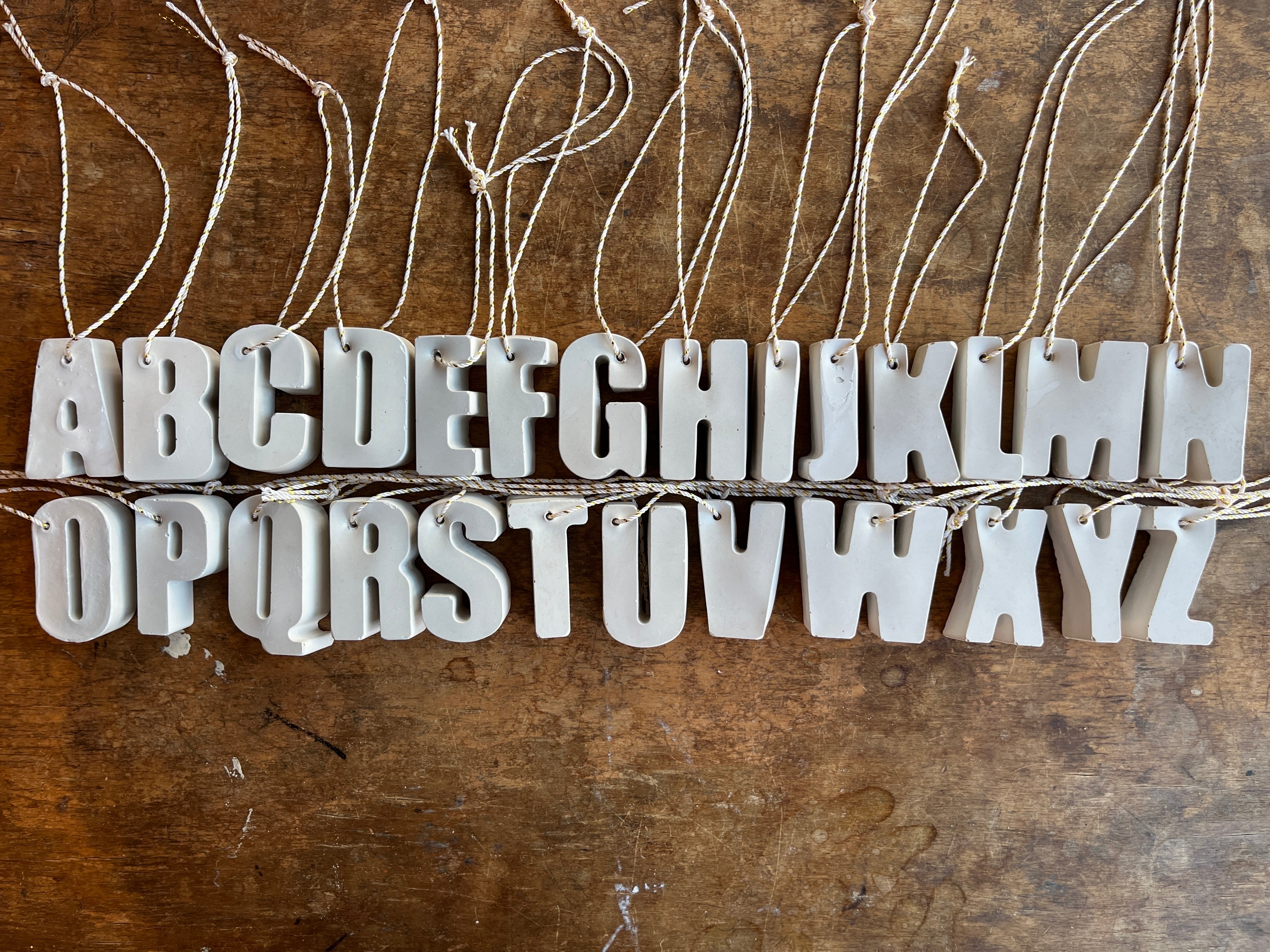 Plaster Alphabet Ornaments - PARCEL