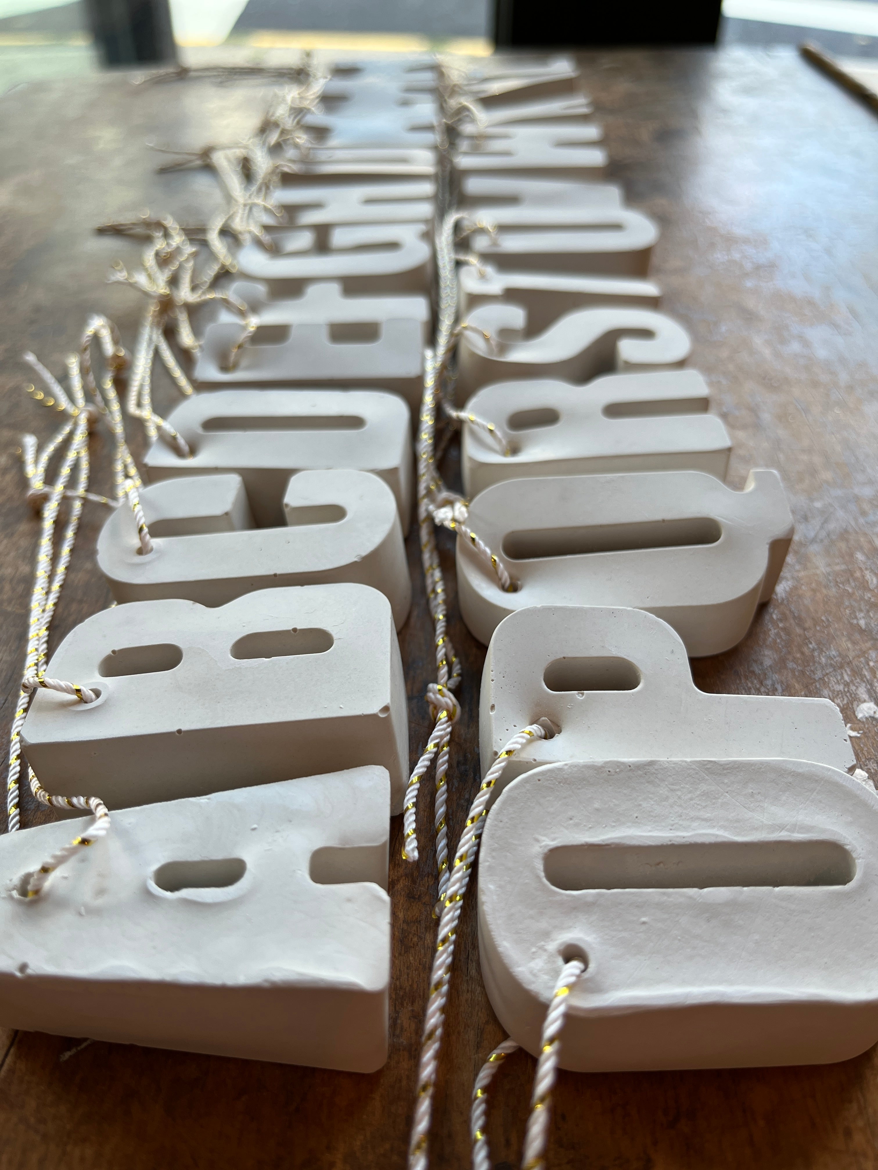 Plaster Alphabet Ornaments - PARCEL