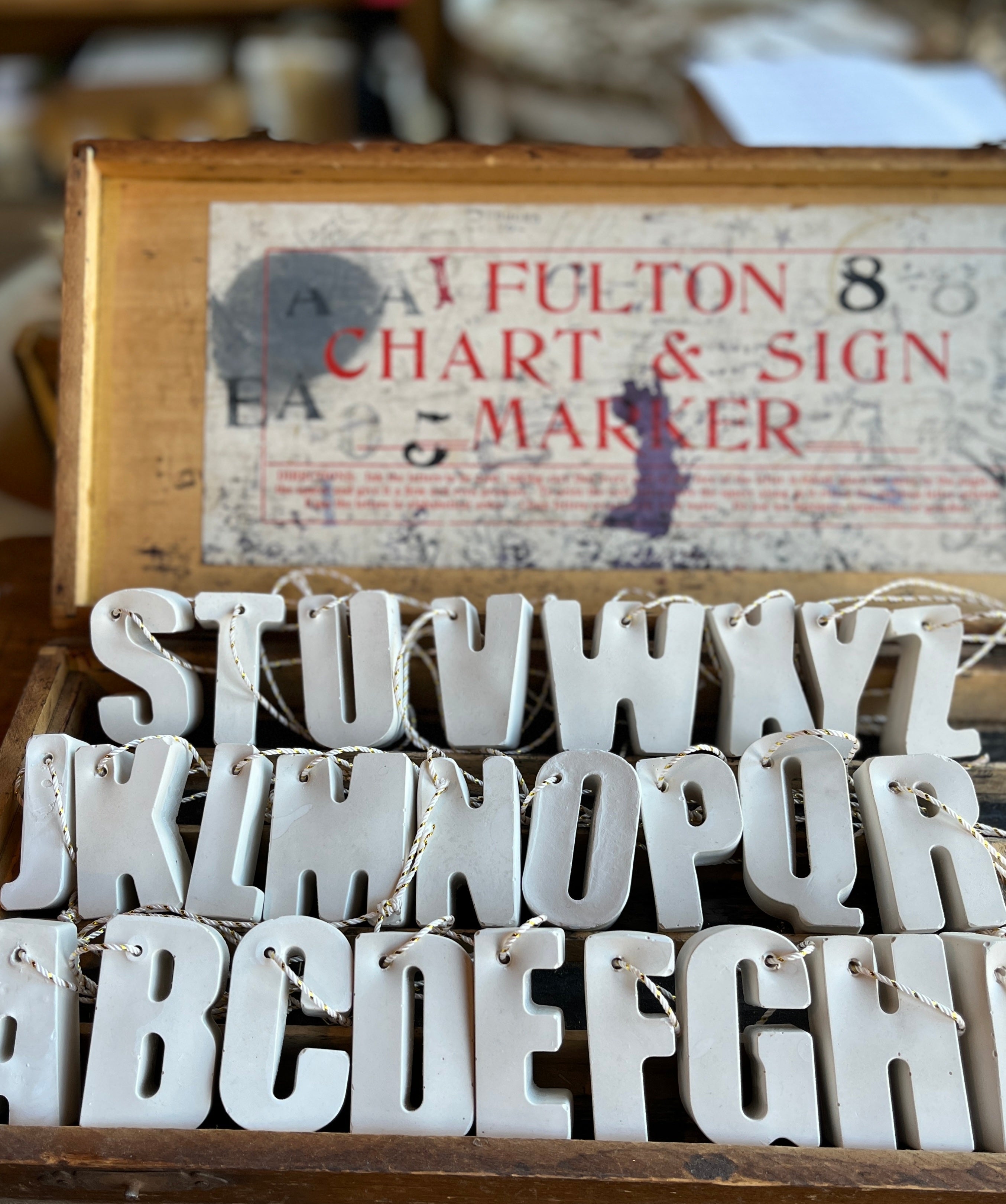 Plaster Alphabet Ornaments - PARCEL