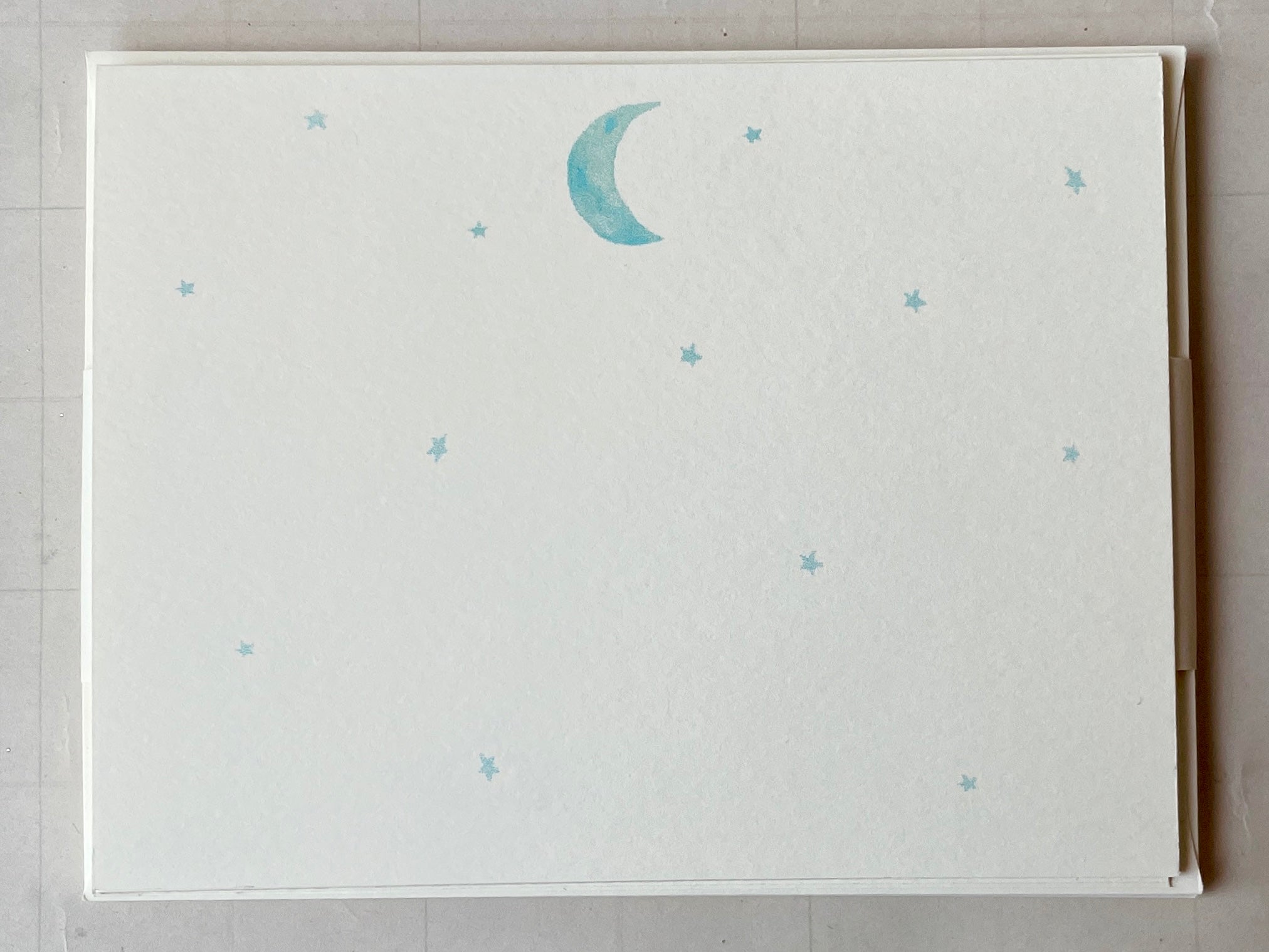 Watercolor Moon and Stars Stationery - PARCEL