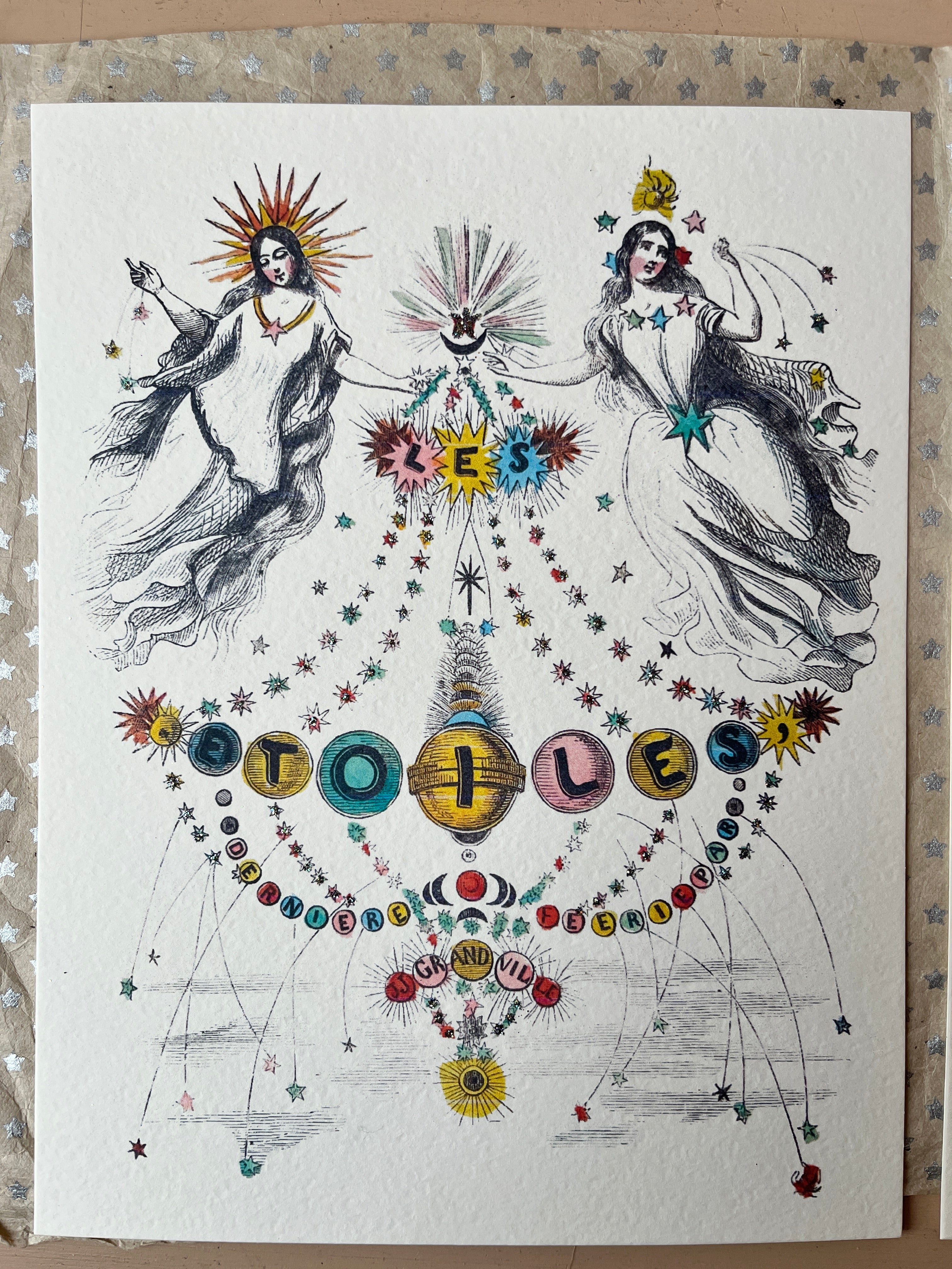 Les Etoiles Glittered Art Prints - PARCEL