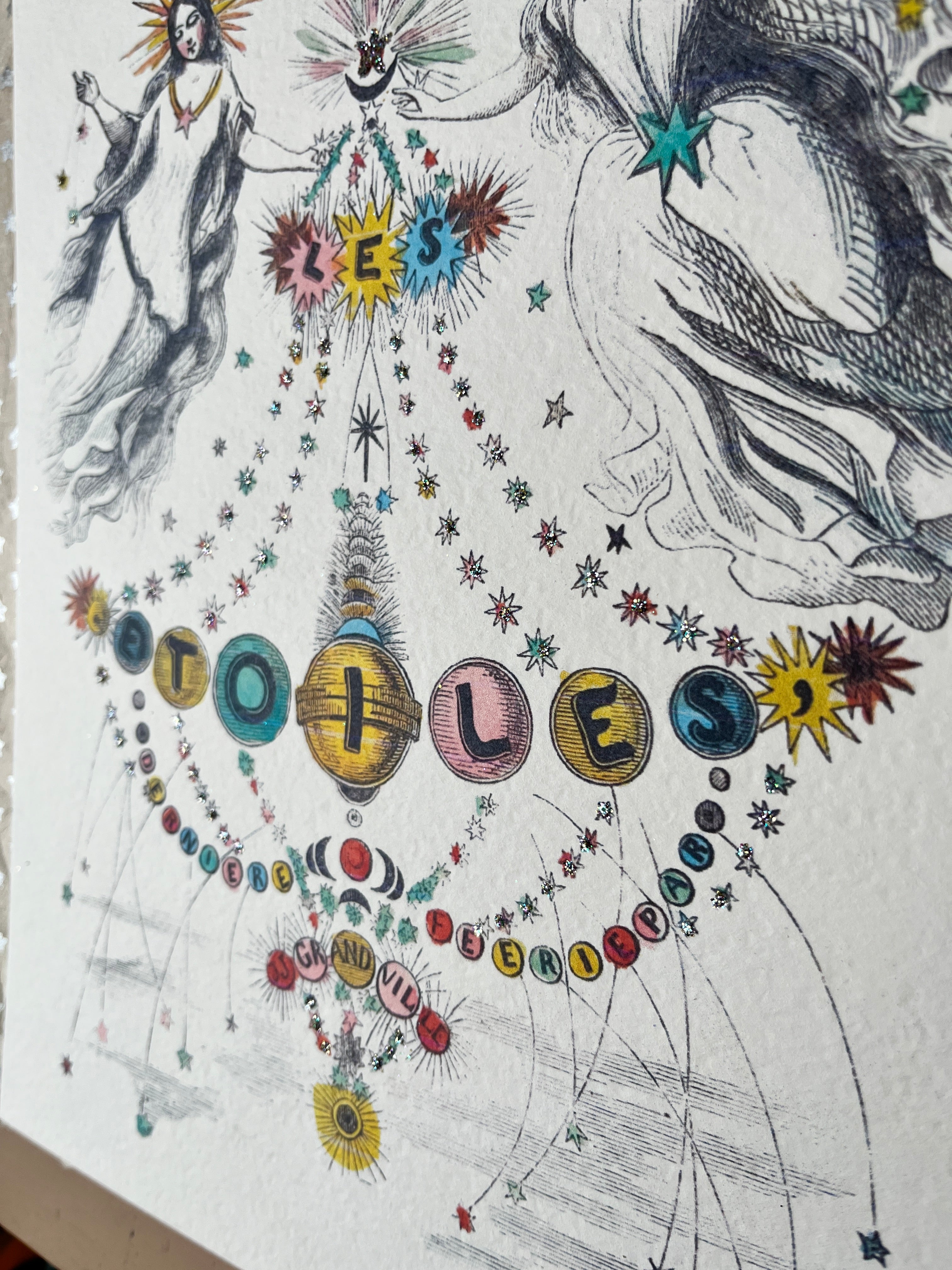 Les Etoiles Glittered Art Prints - PARCEL
