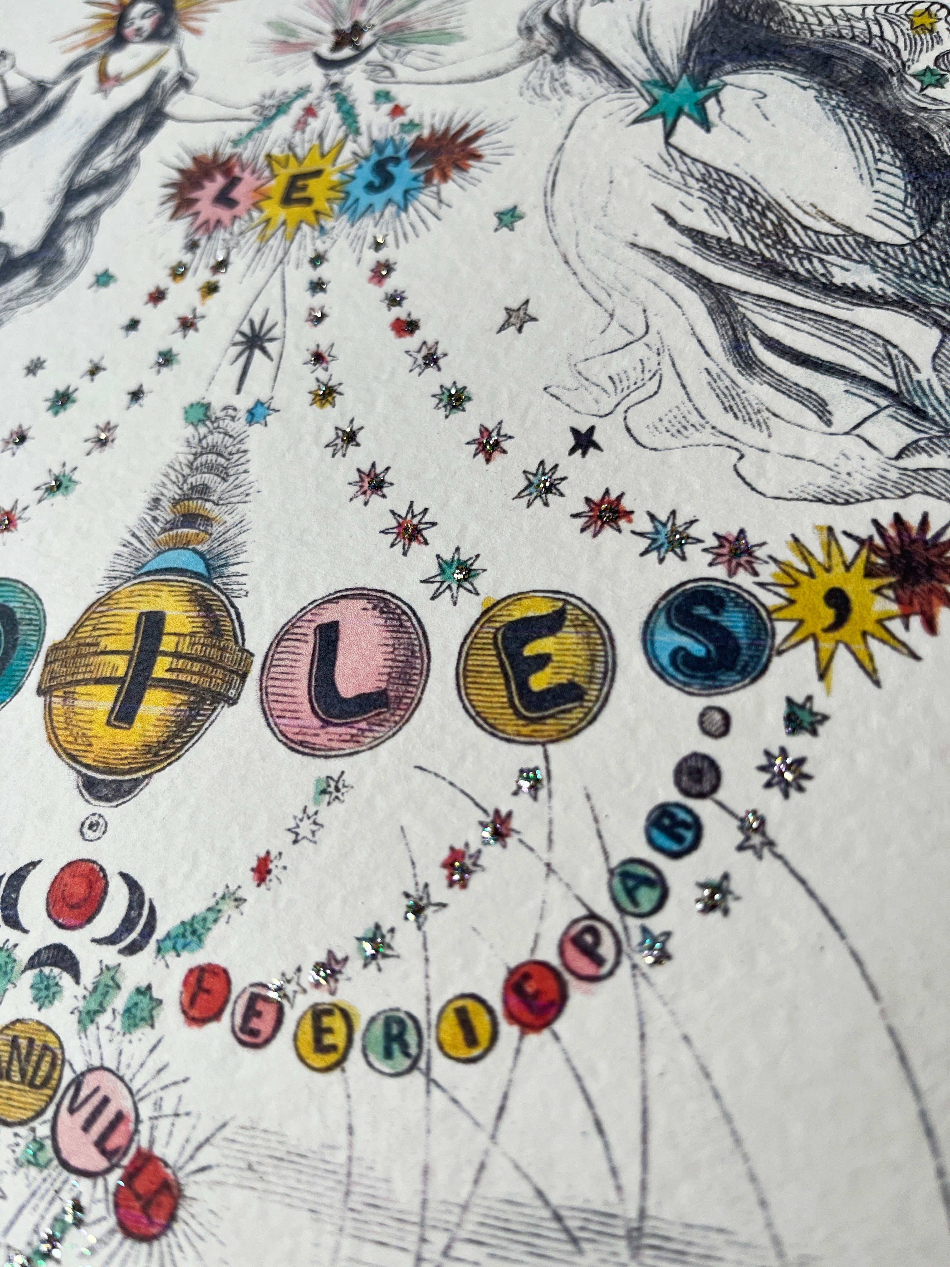 Les Etoiles Glittered Art Prints - PARCEL