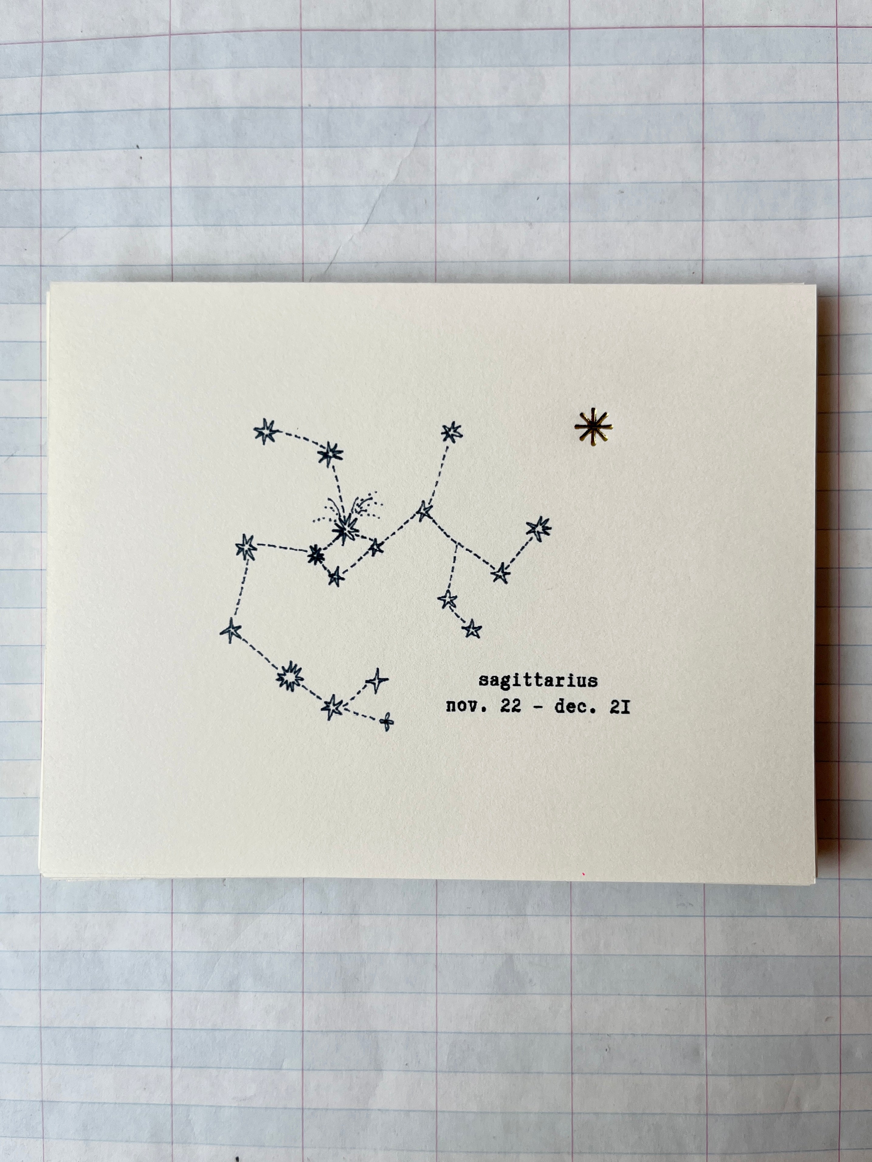 Zodiac Constellations Folded Cards