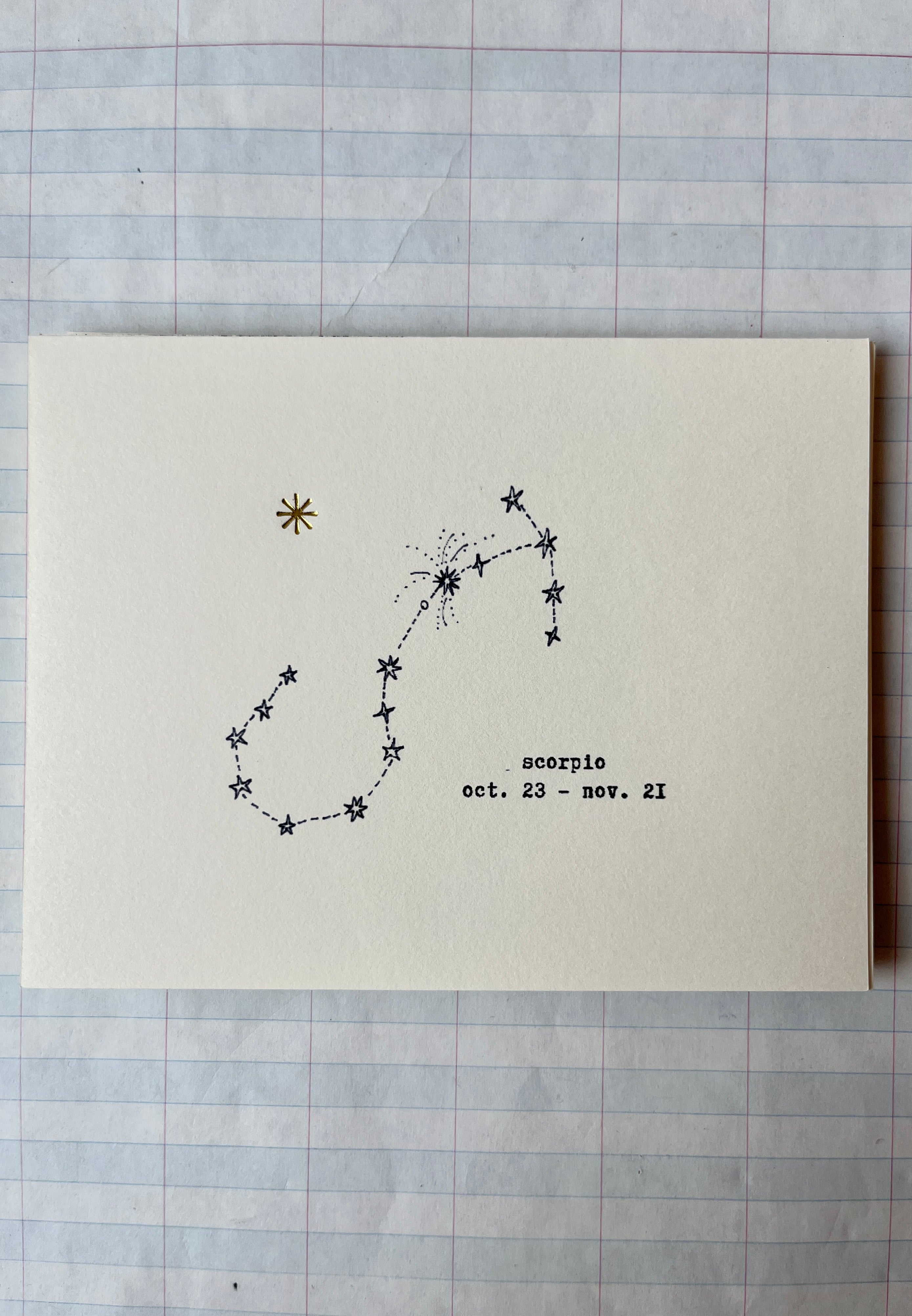 Zodiac Constellations Folded Cards