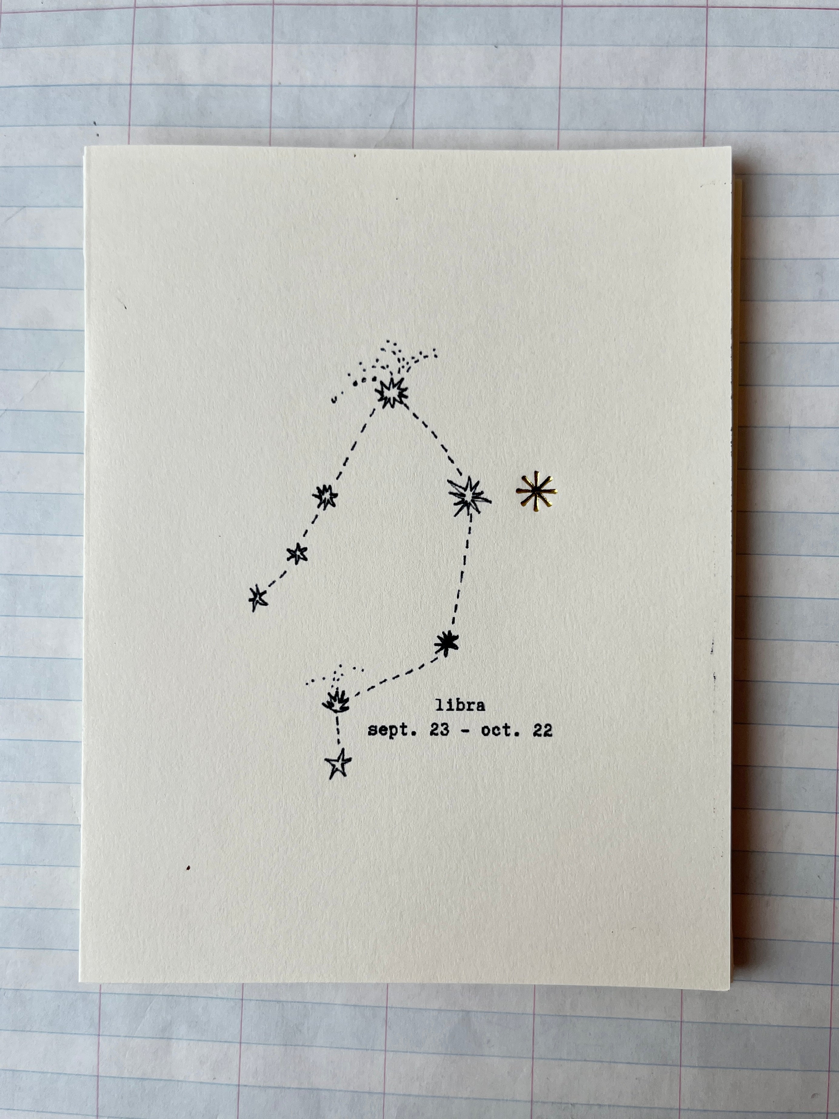 Zodiac Constellations Folded Cards