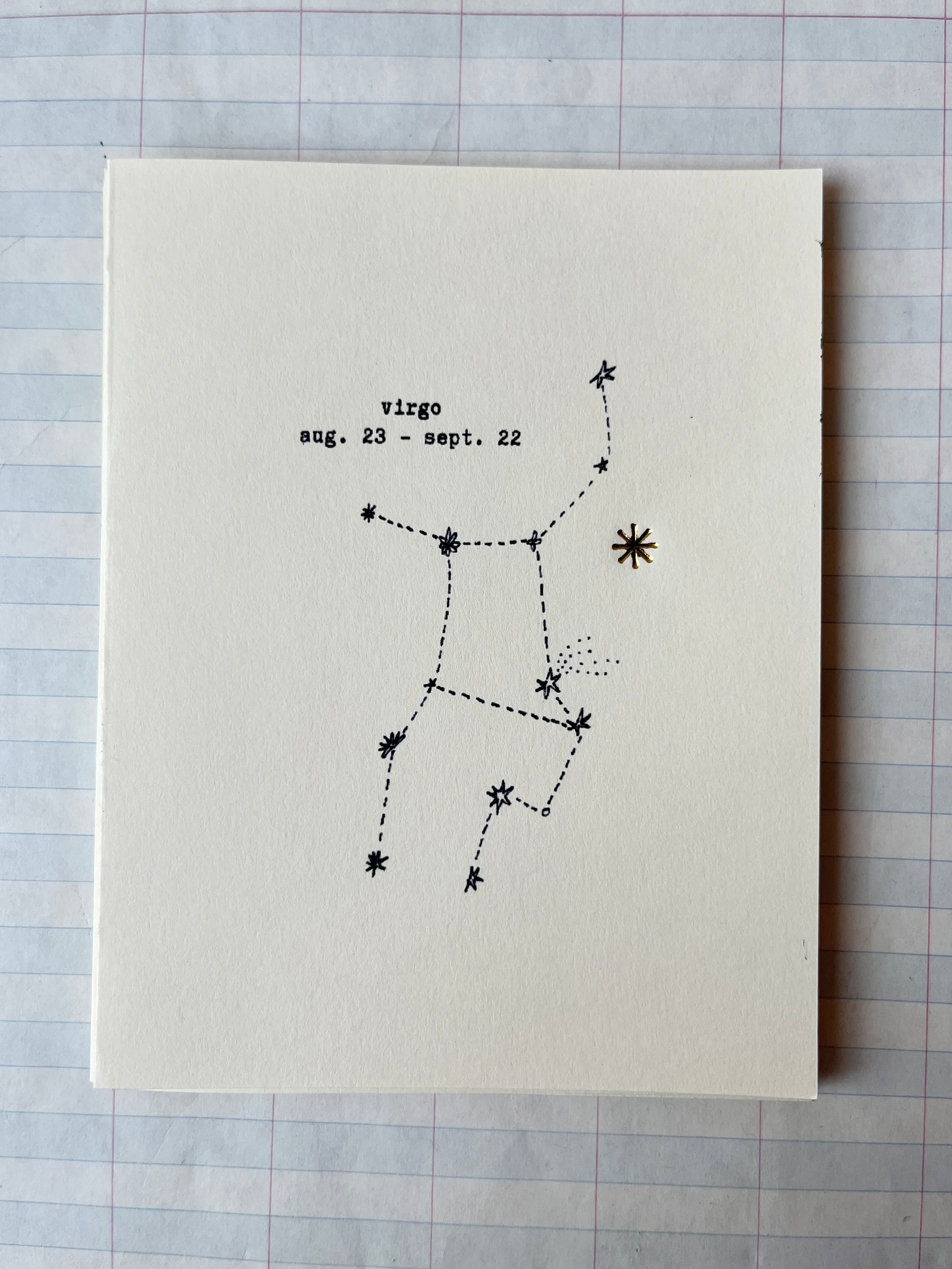 Zodiac Constellations Folded Cards
