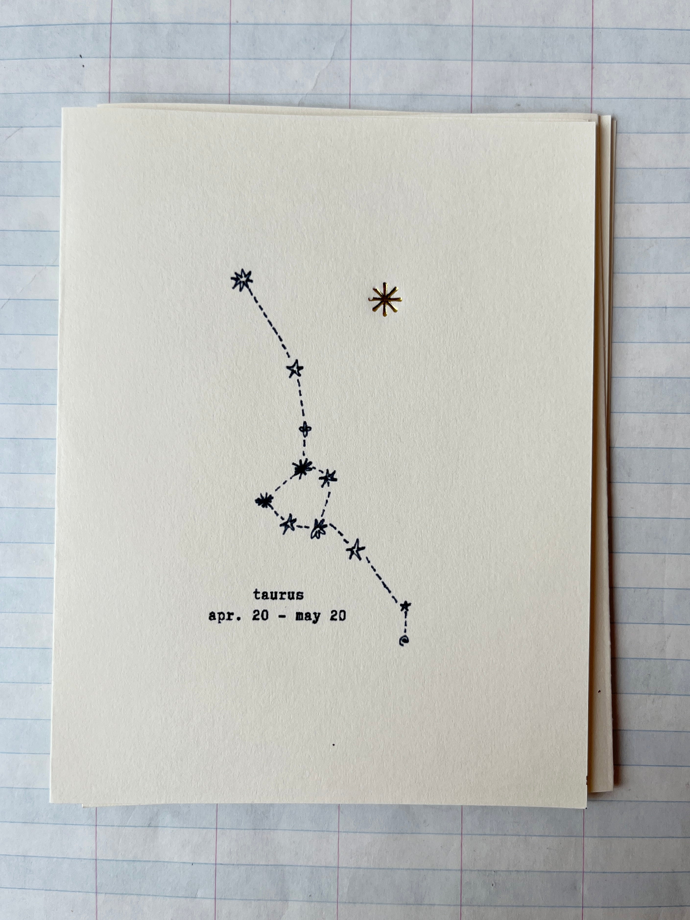 Zodiac Constellations Folded Cards