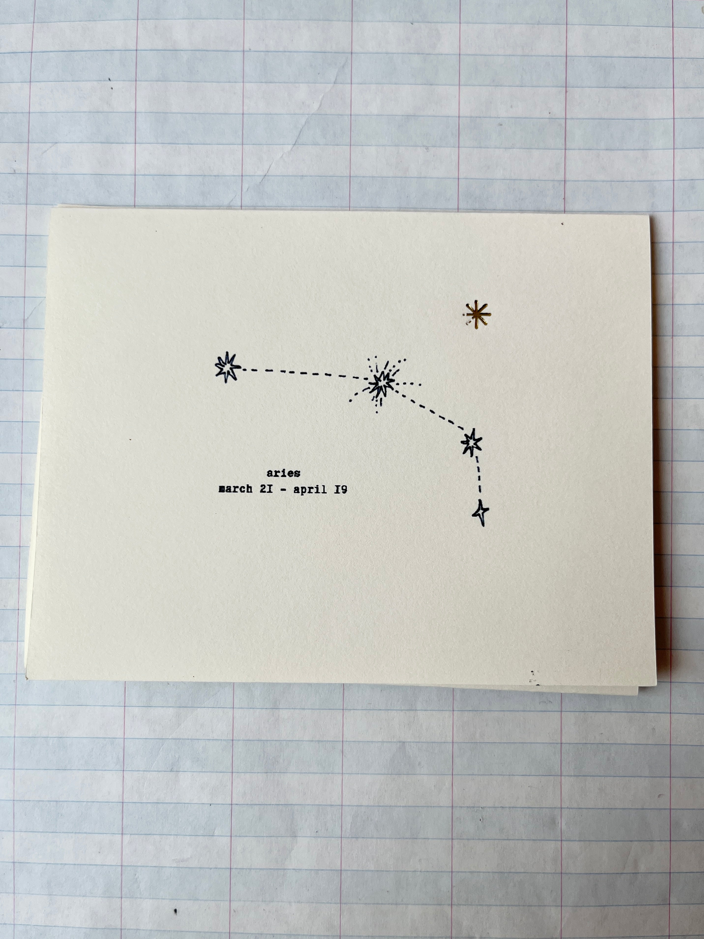 Zodiac Constellations Folded Cards