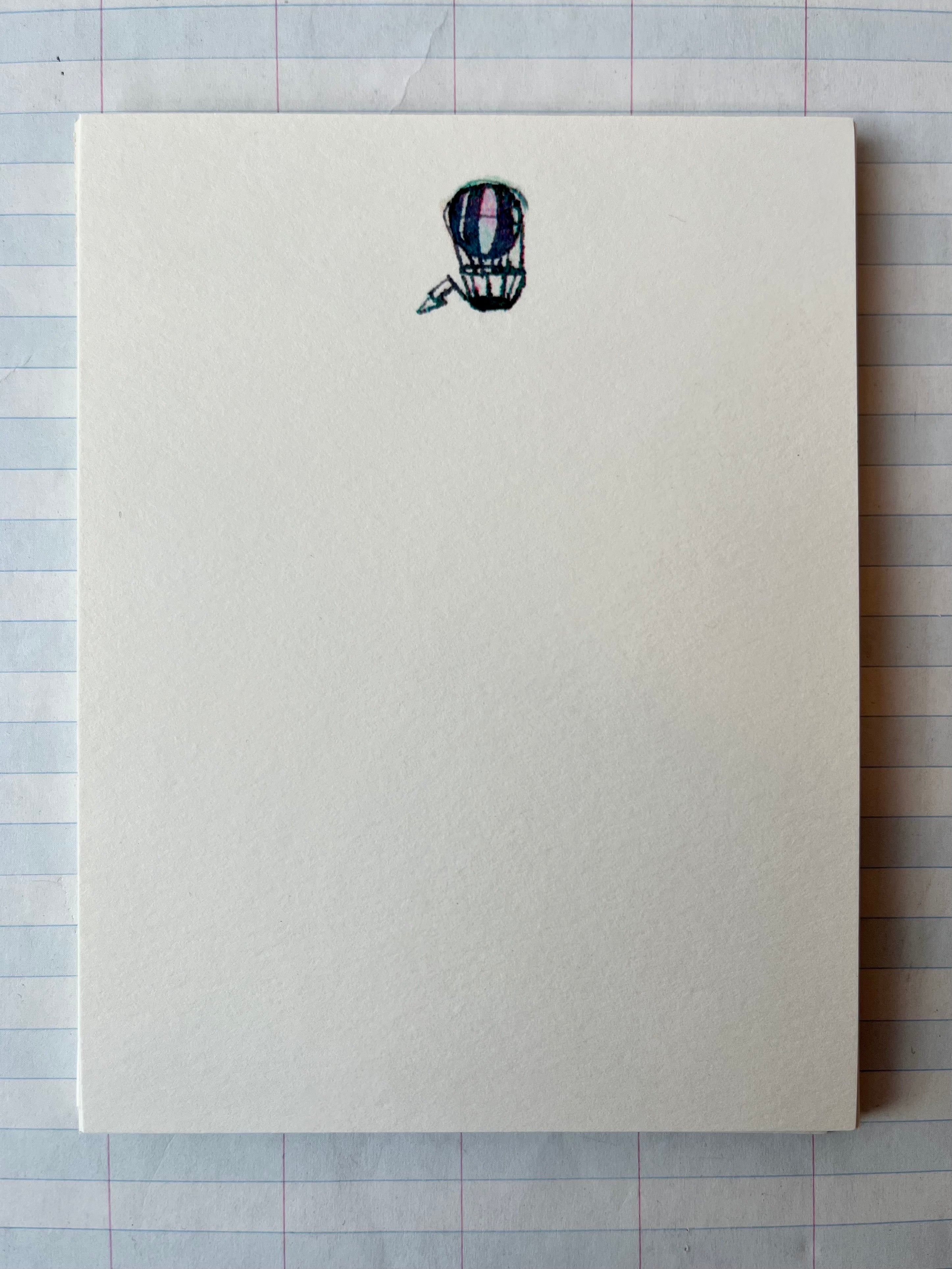 Tiny Hot Air Balloon Notecard Set - PARCEL