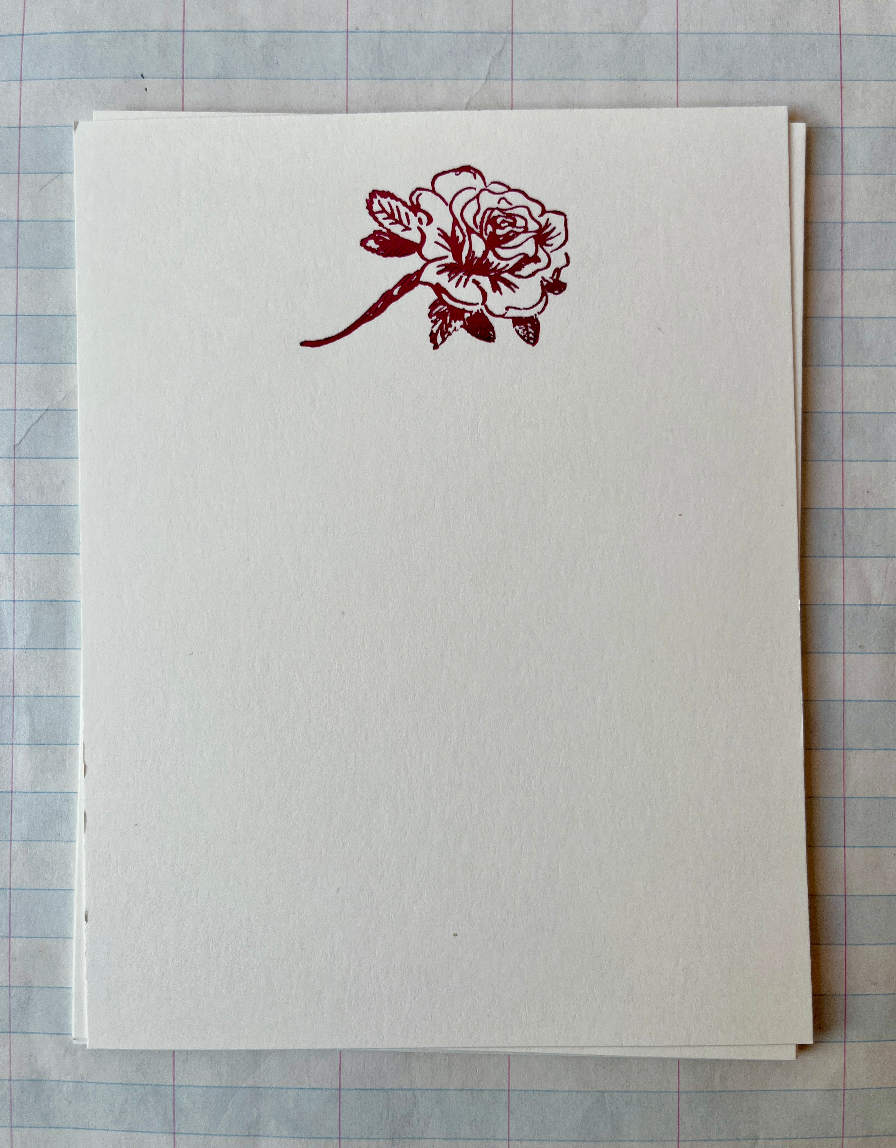 Rose Foil Pressed Stationery - PARCEL
