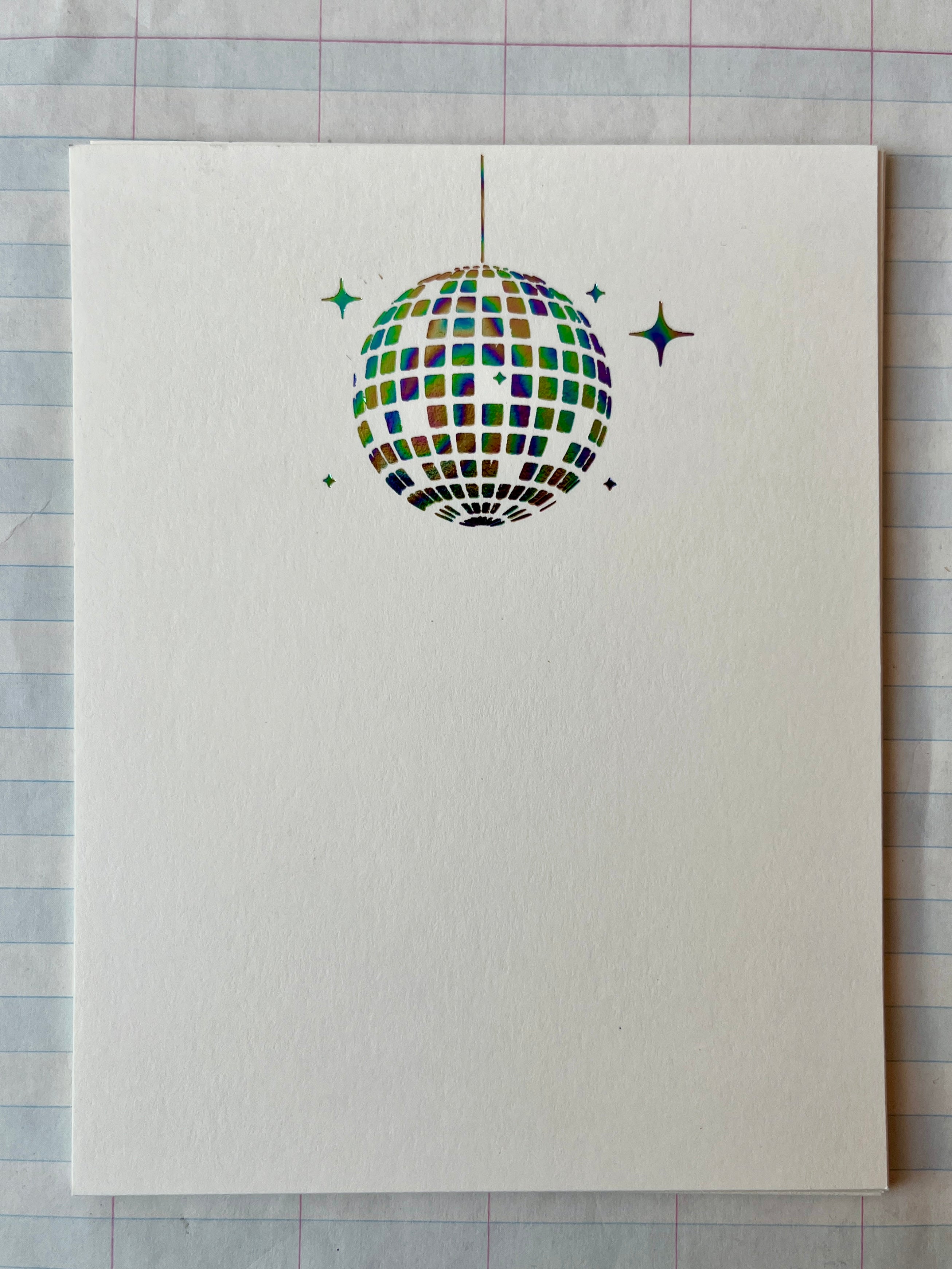 Disco Ball Foil Pressed Stationery - PARCEL