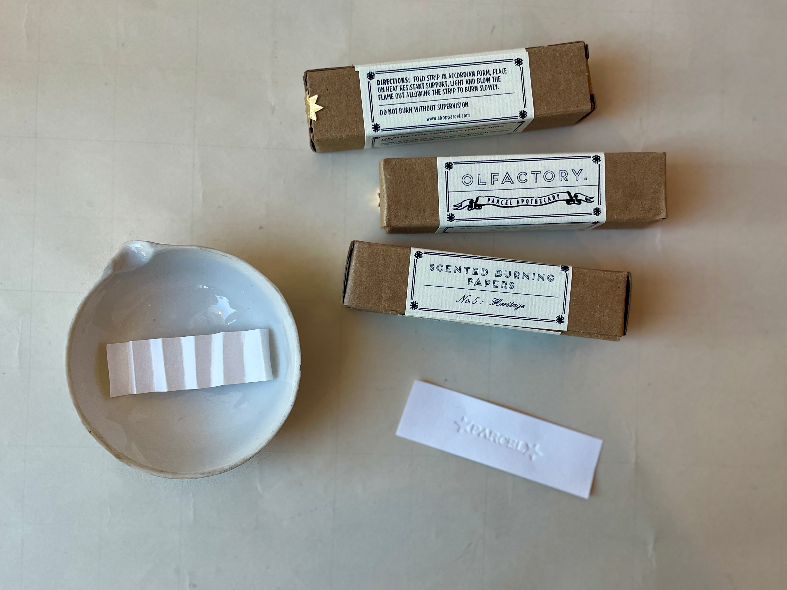 Parcel Olfactory Scented Burning Papers - PARCEL