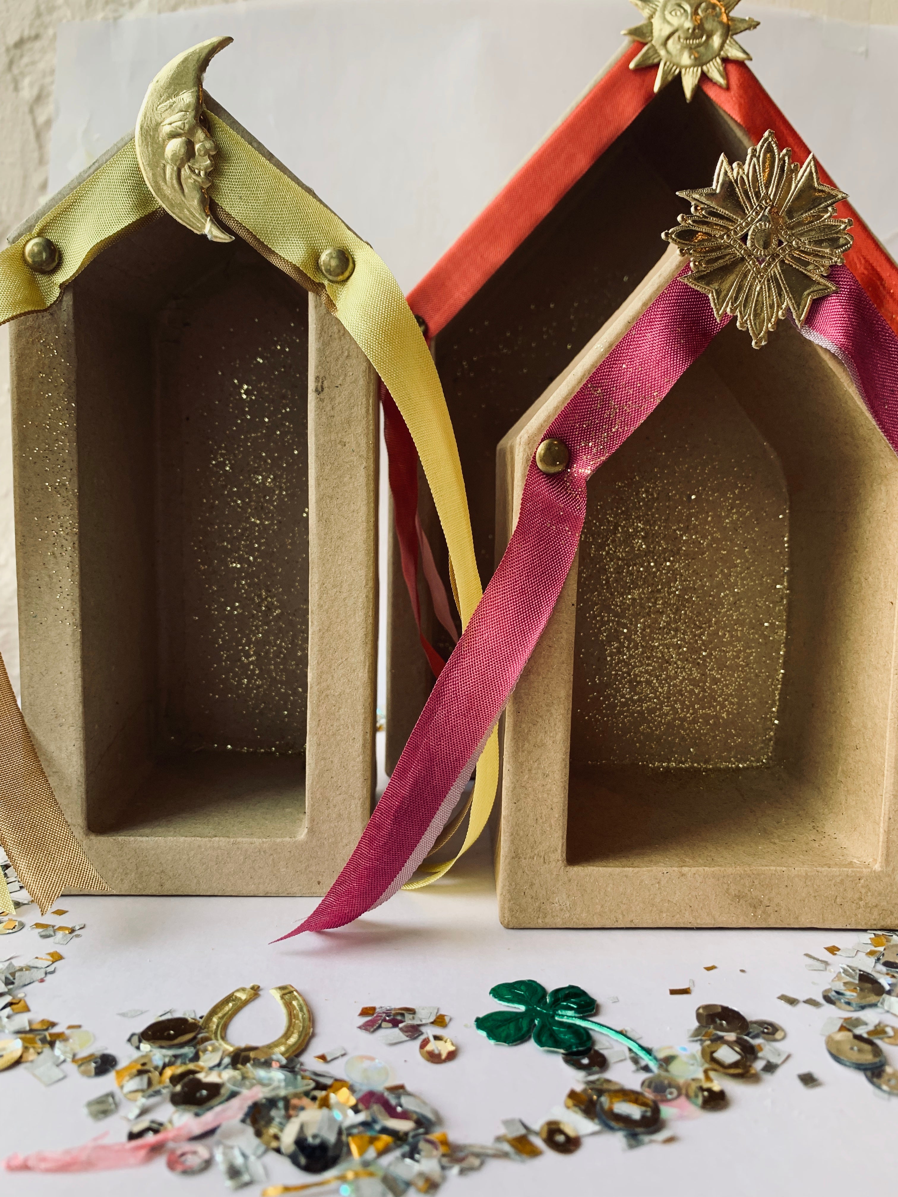Paper Mache Shadowbox Altars - PARCEL