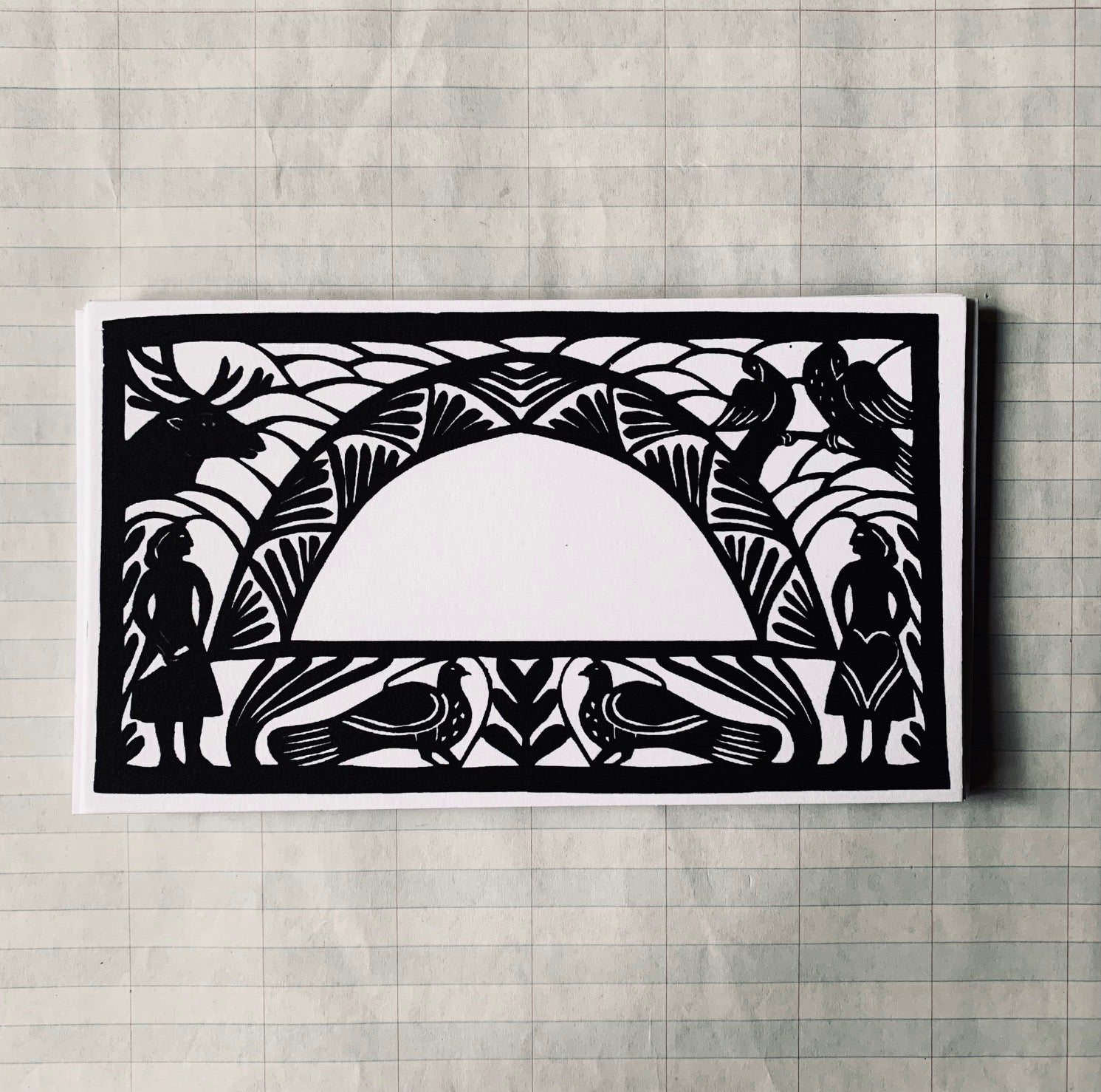 Papercut Scene Little Flat Notecards - PARCEL