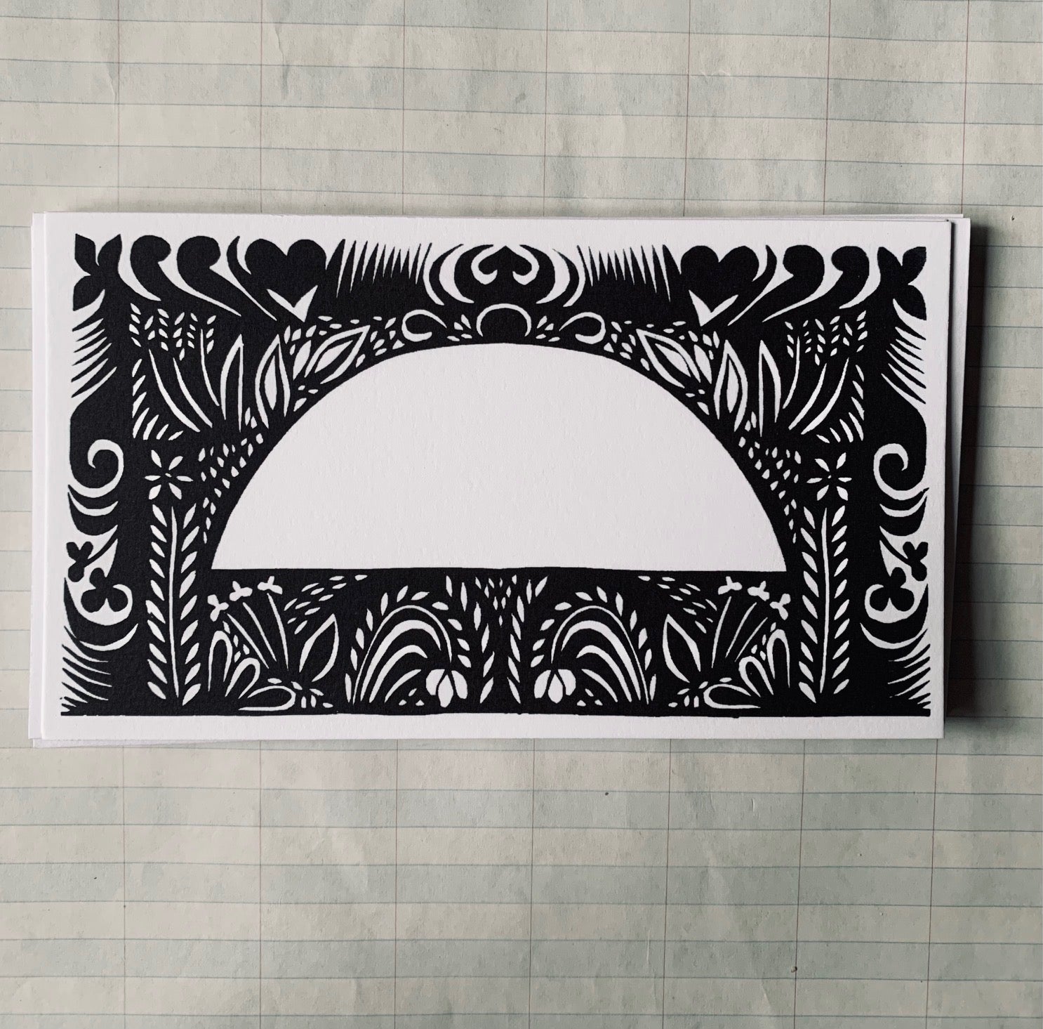Papercut Scene Little Flat Notecards - PARCEL