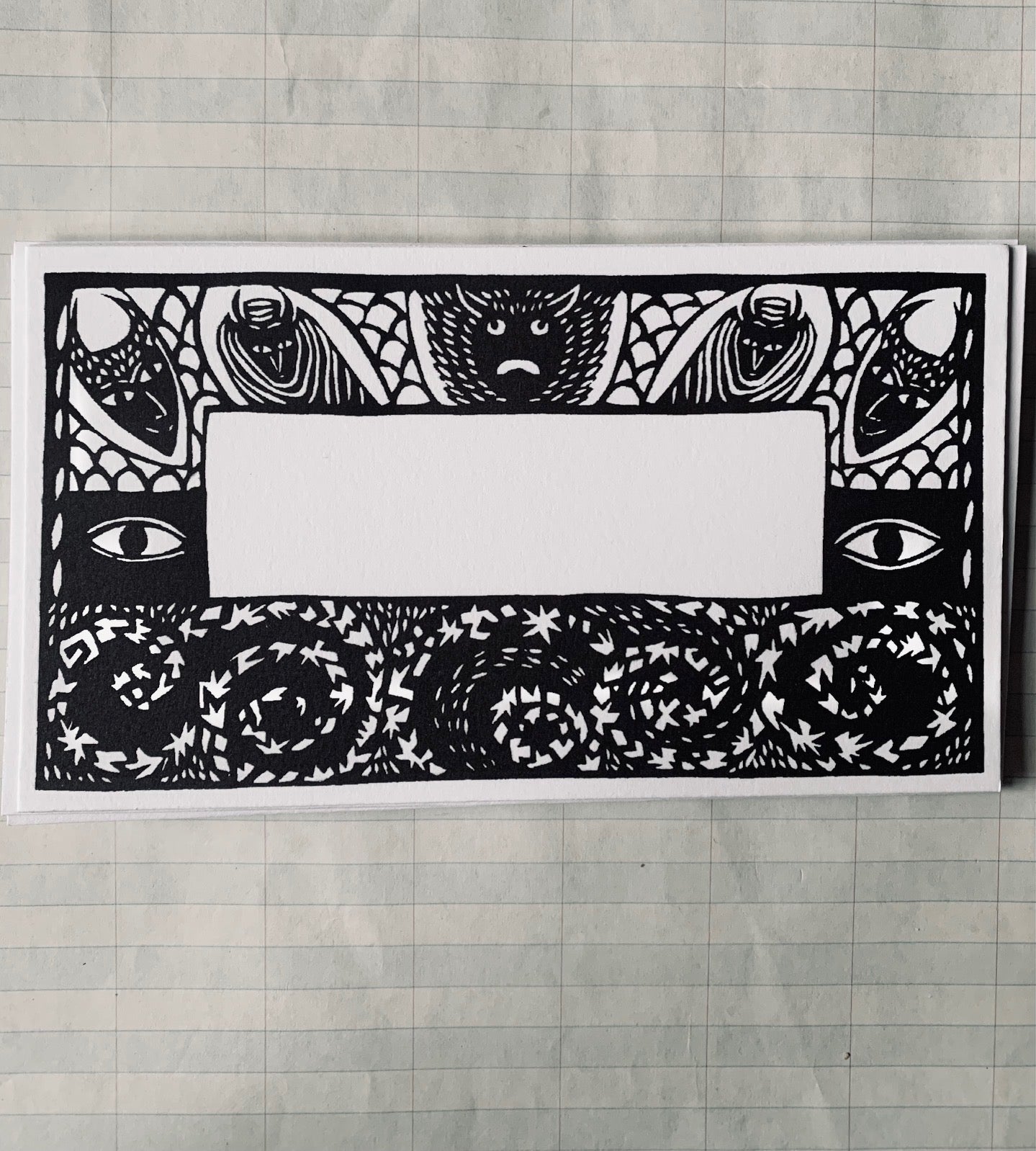 Papercut Scene Little Flat Notecards - PARCEL